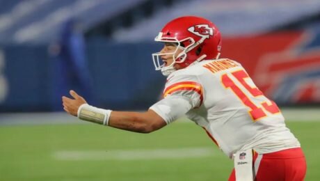 Patrick Mahomes reaching his 90 touchdown